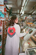 Load image into Gallery viewer, NO ROBE | Cozy Purple 'NO' Upcycled Robe with Metallic Patch