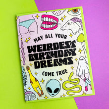 Load image into Gallery viewer, Weird Dreams Birthday Card: Clear sleeve