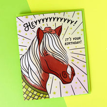 Load image into Gallery viewer, Horse Birthday Card: Clear sleeve