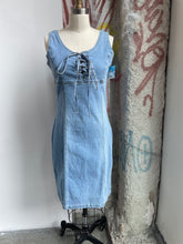 Load image into Gallery viewer, 90s Era Denim Lace Up Dress
