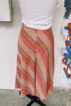 Load image into Gallery viewer, Y2K Pink/Red/Brown Diagonal Stripe Midi Skirt