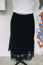 Load image into Gallery viewer, Chicos Black Lacy Skirt