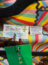 Load image into Gallery viewer, 70s Rainbow Fan Print Button Down