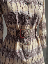 Load image into Gallery viewer, 60s Reptile Print Mini Dress