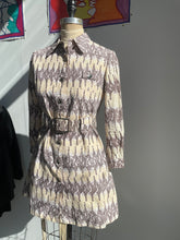Load image into Gallery viewer, 60s Reptile Print Mini Dress