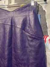 Load image into Gallery viewer, Vintage Purple Leather Skirt