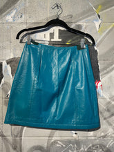 Load image into Gallery viewer, Vintage Aqua Leather Skirt