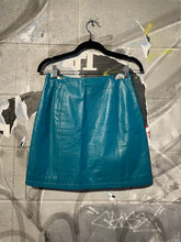 Load image into Gallery viewer, Vintage Aqua Leather Skirt