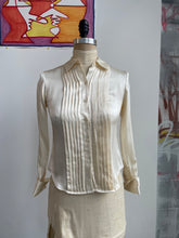 Load image into Gallery viewer, 00's Silk Satin Pleat Shirt