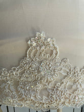 Load image into Gallery viewer, 100% Silk Cream Mini Dress with Embellished Hem