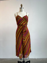 Load image into Gallery viewer, Nicole Miller Striped Wrap Dress