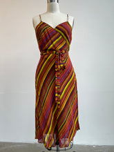 Load image into Gallery viewer, Nicole Miller Striped Wrap Dress
