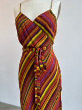 Load image into Gallery viewer, Nicole Miller Striped Wrap Dress