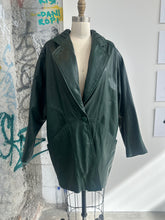 Load image into Gallery viewer, Vintage Green Leather Jacket