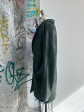 Load image into Gallery viewer, Vintage Green Leather Jacket