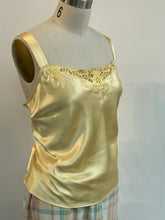 Load image into Gallery viewer, Yellow Satin Embroidered Cami