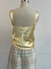 Load image into Gallery viewer, Yellow Satin Embroidered Cami