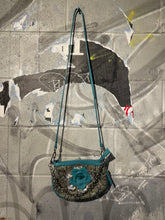 Load image into Gallery viewer, Snakeskin Teal Chain Mini Bag