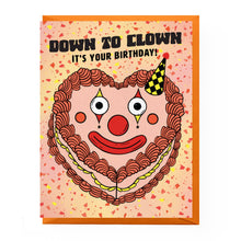 Load image into Gallery viewer, Clown Cake Birthday Card