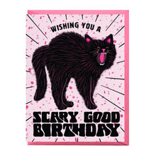 Load image into Gallery viewer, Halloween Cat Birthday Card: Clear sleeve