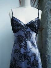 Load image into Gallery viewer, Purple Floral Slip Dress