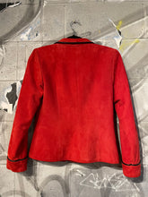 Load image into Gallery viewer, Sherry Michals Red Suede Blazer
