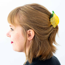 Load image into Gallery viewer, Midi Lemon Hair Claw Clip
