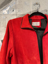 Load image into Gallery viewer, Sherry Michals Red Suede Blazer
