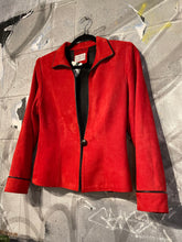 Load image into Gallery viewer, Sherry Michals Red Suede Blazer
