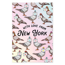 Load image into Gallery viewer, Love From New York Pigeons Postcard
