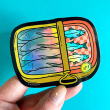 Load image into Gallery viewer, Holographic Tinned Fish Sticker

