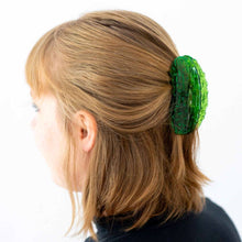 Load image into Gallery viewer, Large Pickle Hair Claw Clip
