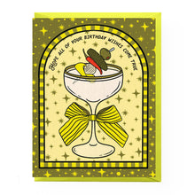 Load image into Gallery viewer, Extra Dirty Martini Birthday Card: Clear sleeve
