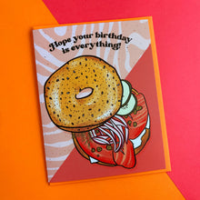 Load image into Gallery viewer, Everything Bagel Birthday Card
