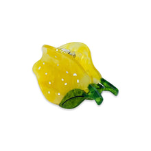 Load image into Gallery viewer, Midi Lemon Hair Claw Clip
