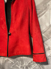 Load image into Gallery viewer, Sherry Michals Red Suede Blazer
