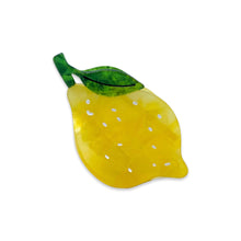 Load image into Gallery viewer, Midi Lemon Hair Claw Clip
