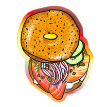 Load image into Gallery viewer, Everything Bagel with Holographic Lox Sticker
