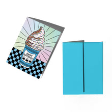 Load image into Gallery viewer, Deli Cup Soft Serve Birthday Card: Clear sleeve
