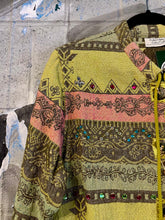 Load image into Gallery viewer, Flashback Green Embellished Tapestry Jacket
