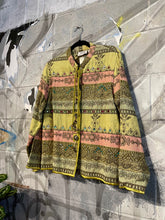 Load image into Gallery viewer, Flashback Green Embellished Tapestry Jacket
