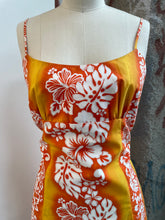 Load image into Gallery viewer, 80s Cotton-Blend Tropical Floral Midi Dress x Royal Creations
