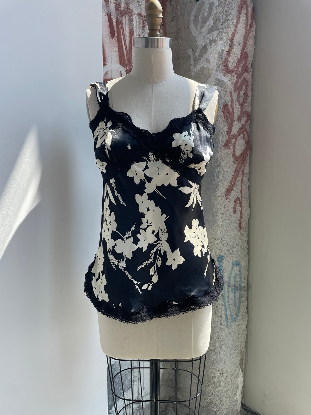 Black And White Satin Top