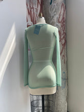 Load image into Gallery viewer, Y2K Mint Green Mesh Long Sleeves Top

