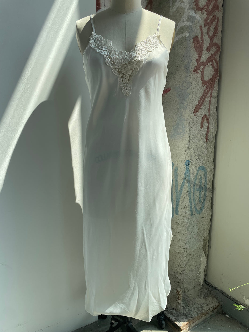 White Lace Slip Dress