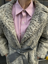 Load image into Gallery viewer, Genuine Fur Coat w/ Leather Strap
