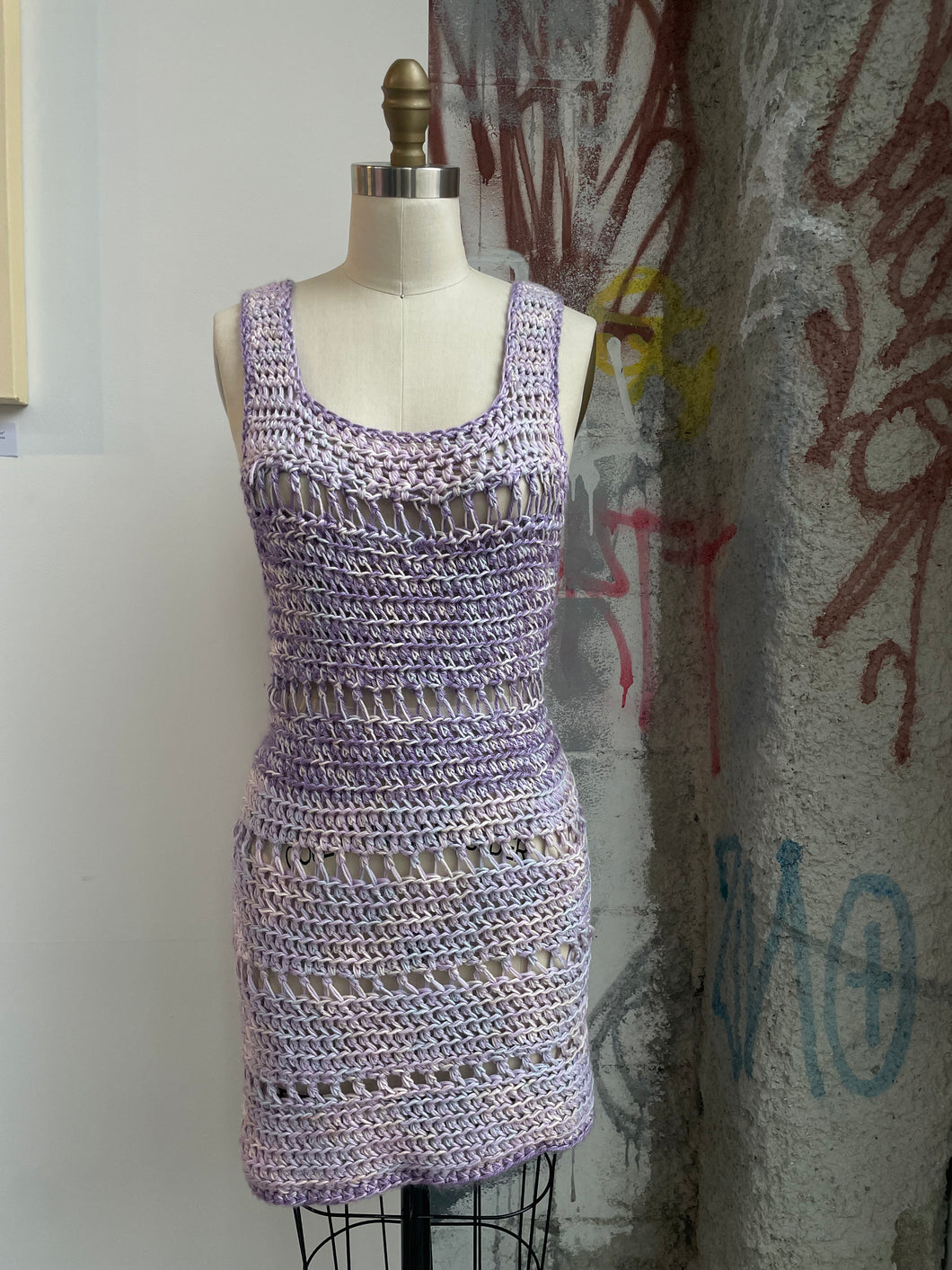 Purple Handmade Crochet Dress