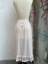 Load image into Gallery viewer, Midi Slip Skirt w/ Pleated &amp; Lace Trim
