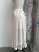Load image into Gallery viewer, Midi Slip Skirt w/ Pleated &amp; Lace Trim
