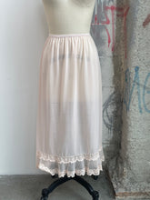 Load image into Gallery viewer, Midi Slip Skirt w/ Pleated &amp; Lace Trim
